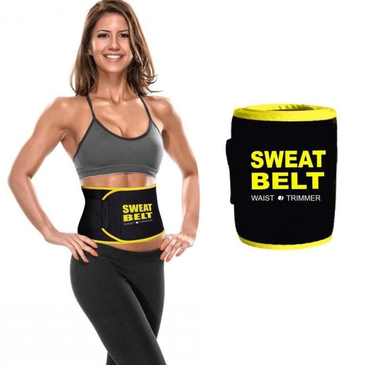 Buy Sweat Belt Men Black Waist Trimmer Sweat Slim Body Shaper Belt