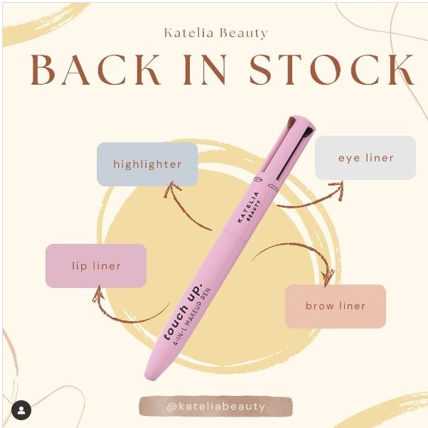  Katelia Beauty Touch Up 4-in-1 Makeup Brush, Multi