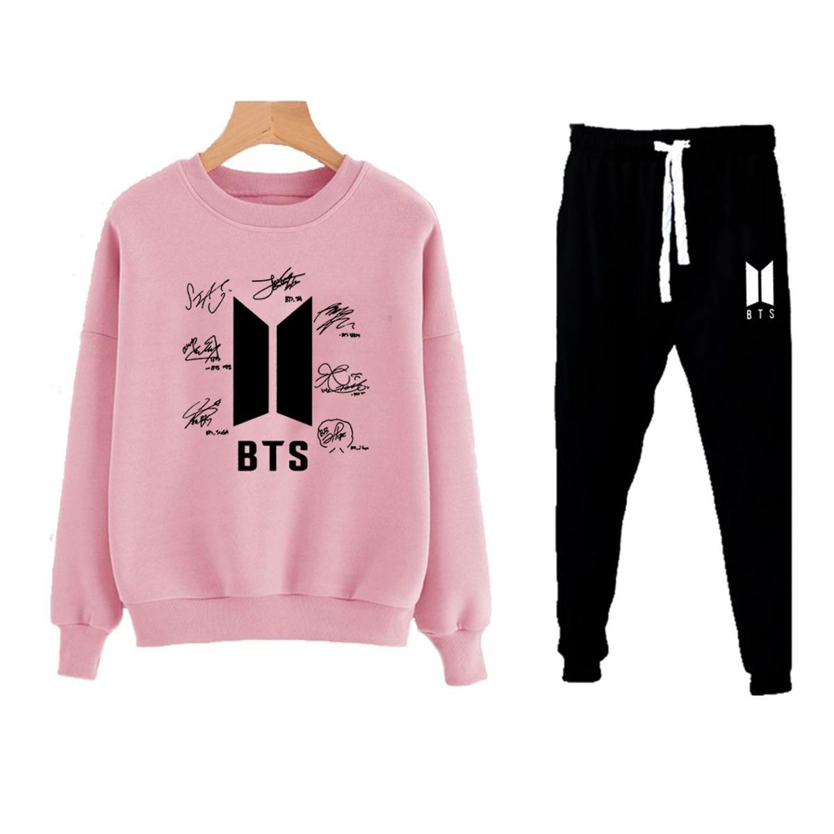 Buy Tracksuit BTS SIGN Print Thick & Fleece Fabric Sweatshirt with