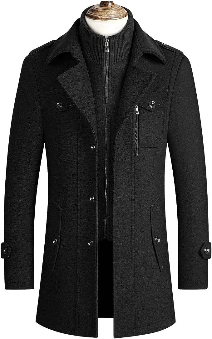 Buy Winter Black Button Trench Coat For Men at Lowest Price in Pakistan ...